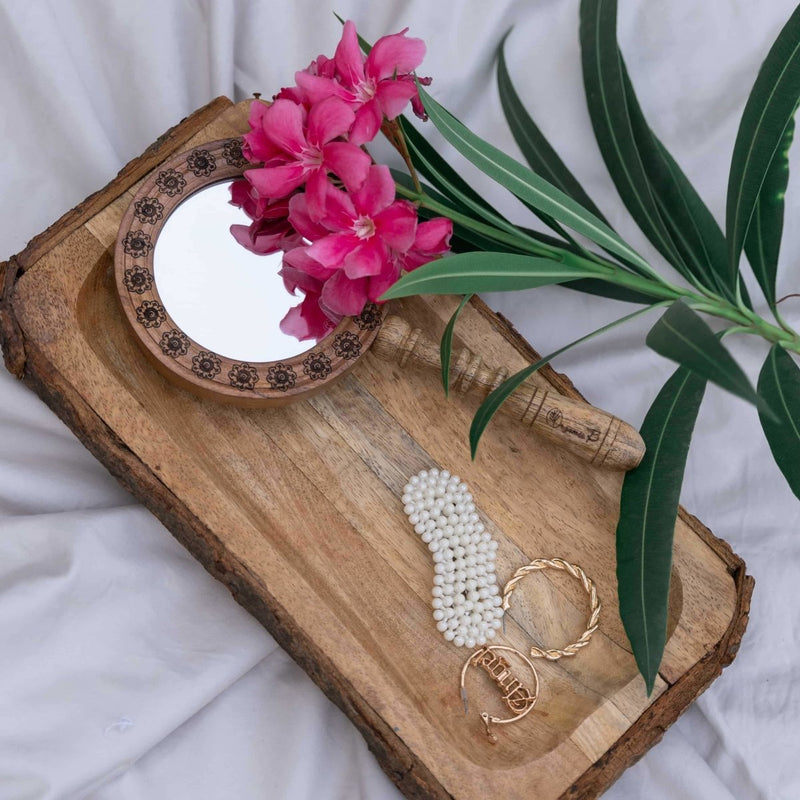 Buy Wooden Mirror | Shop Verified Sustainable Makeup Mirror on Brown Living™