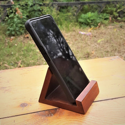 Wooden mobile holder for all age groups | 3X3X3.5 inches | Verified Sustainable by Brown Living™