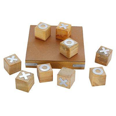 Handmade Wooden Noughts and Crosses | Best Gift Toy for Kids | Verified Sustainable by Brown Living™