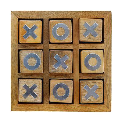 Buy Wooden Noughts and Crosses Tic Tac Toe Pedagogical Board Game - MADE IN INDIA | Shop Verified Sustainable Products on Brown Living