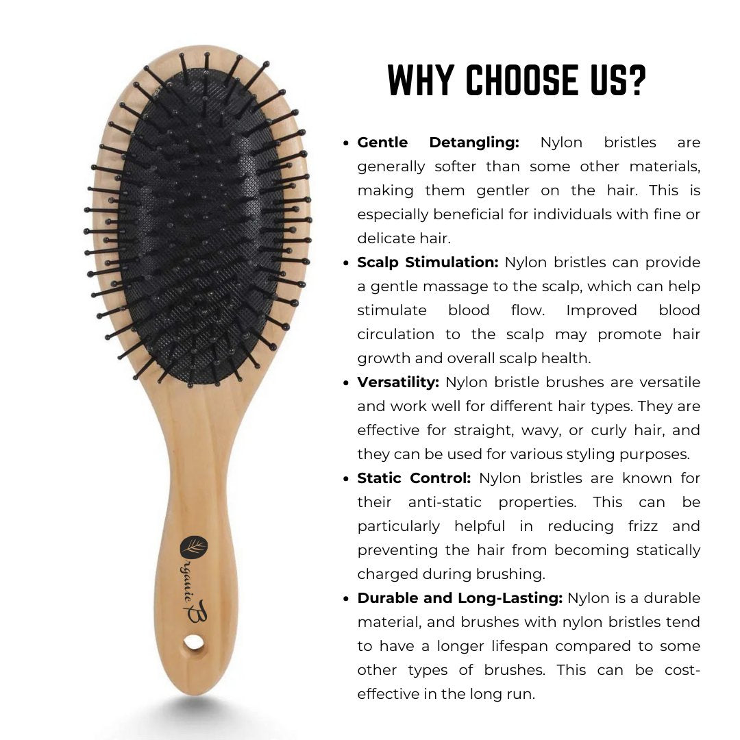 Wooden Nylon Brush Small | Verified Sustainable by Brown Living™