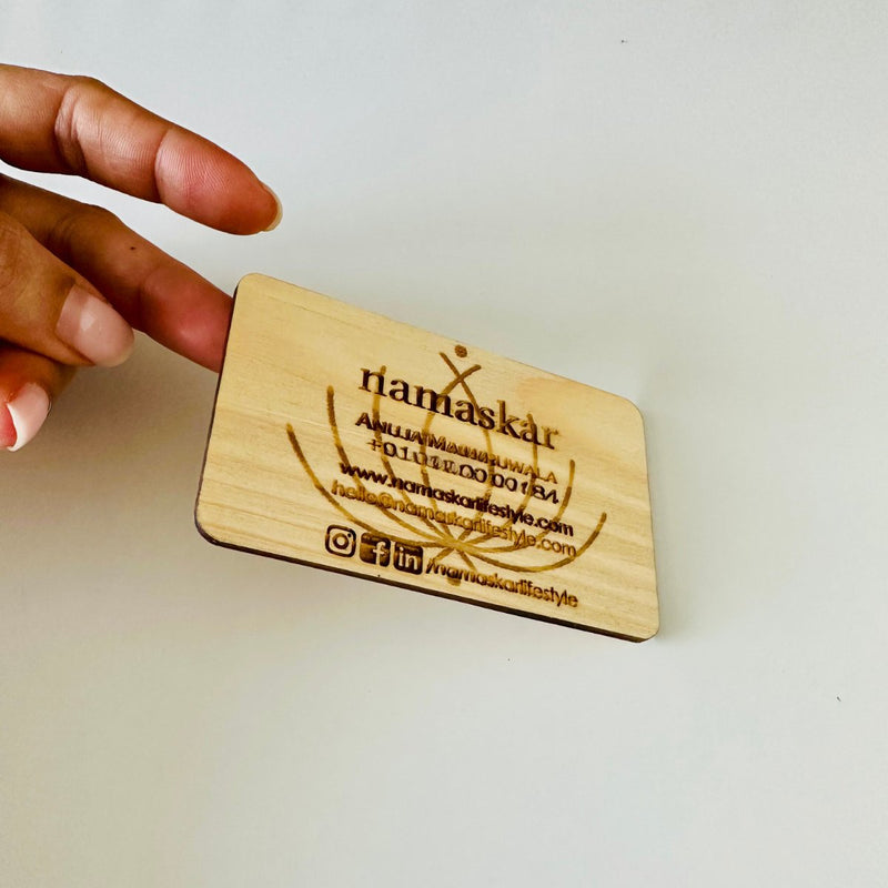 Buy Wooden Personalised Visiting Cards - 200 pcs | Shop Verified Sustainable Greeting & Note Cards on Brown Living™