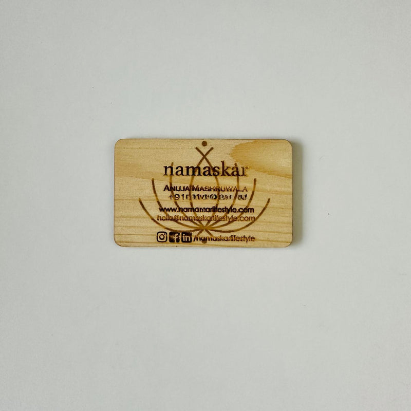 Buy Wooden Personalised Visiting Cards - 200 pcs | Shop Verified Sustainable Greeting & Note Cards on Brown Living™