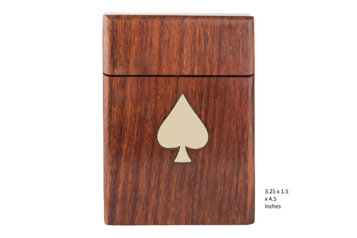 Wooden Playing Card Box with Single Deck for Adults (Single Box) | Verified Sustainable by Brown Living™