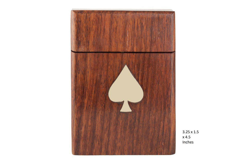 Buy Wooden Playing Card Box with Single Deck for Adults (Single Box) | Shop Verified Sustainable Learning & Educational Toys on Brown Living™