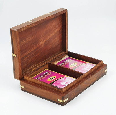 Playing Card Box with Two Set of Playing Cards Combo – Card Games on Brown Living™. SKU: 1119. Img 2.