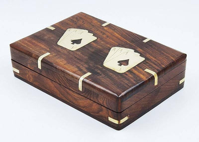 Playing Card Box with Two Set of Playing Cards Combo – Card Games on Brown Living™. SKU: 1119. Img 5.