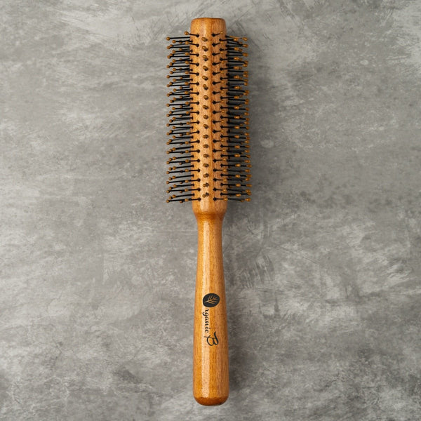 Buy Wooden Roller Brush with Bristles | Shop Verified Sustainable Hair Brush on Brown Living™