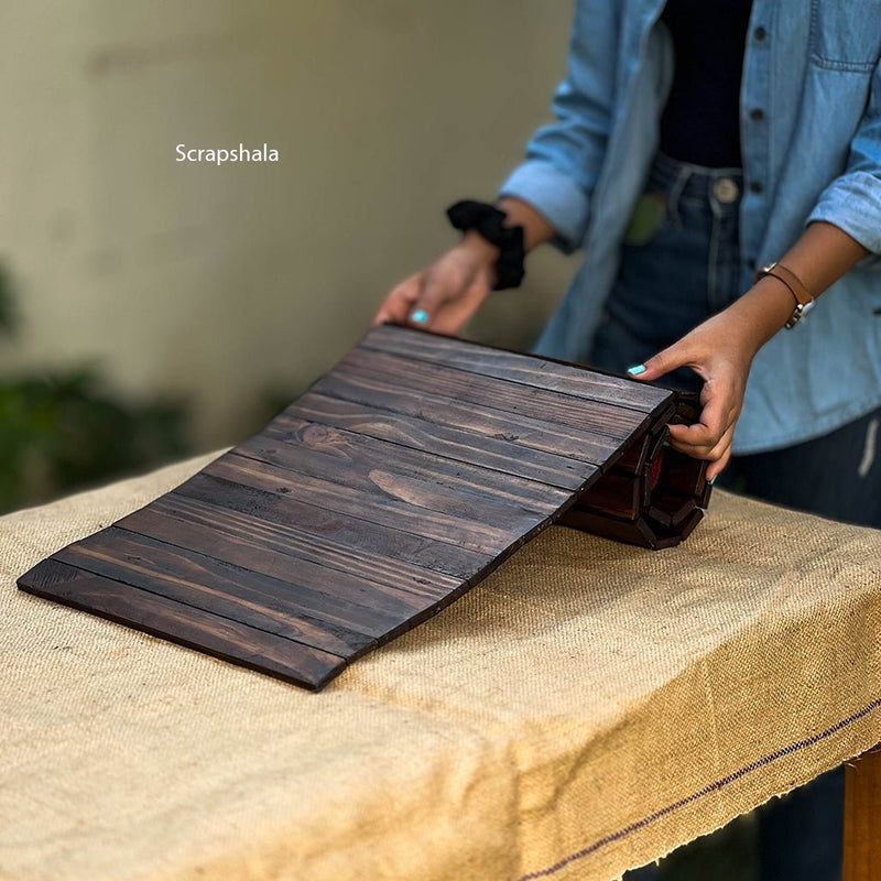 Buy Wooden Runner Place Mat | Walnut Colour | Foldable | Stain-Proof | Shop Verified Sustainable Table Essentials on Brown Living™