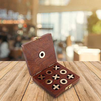 Buy Wooden Tic Tac Toe- Unique Handmade Quality | Family Board Games | Shop Verified Sustainable Learning & Educational Toys on Brown Living™