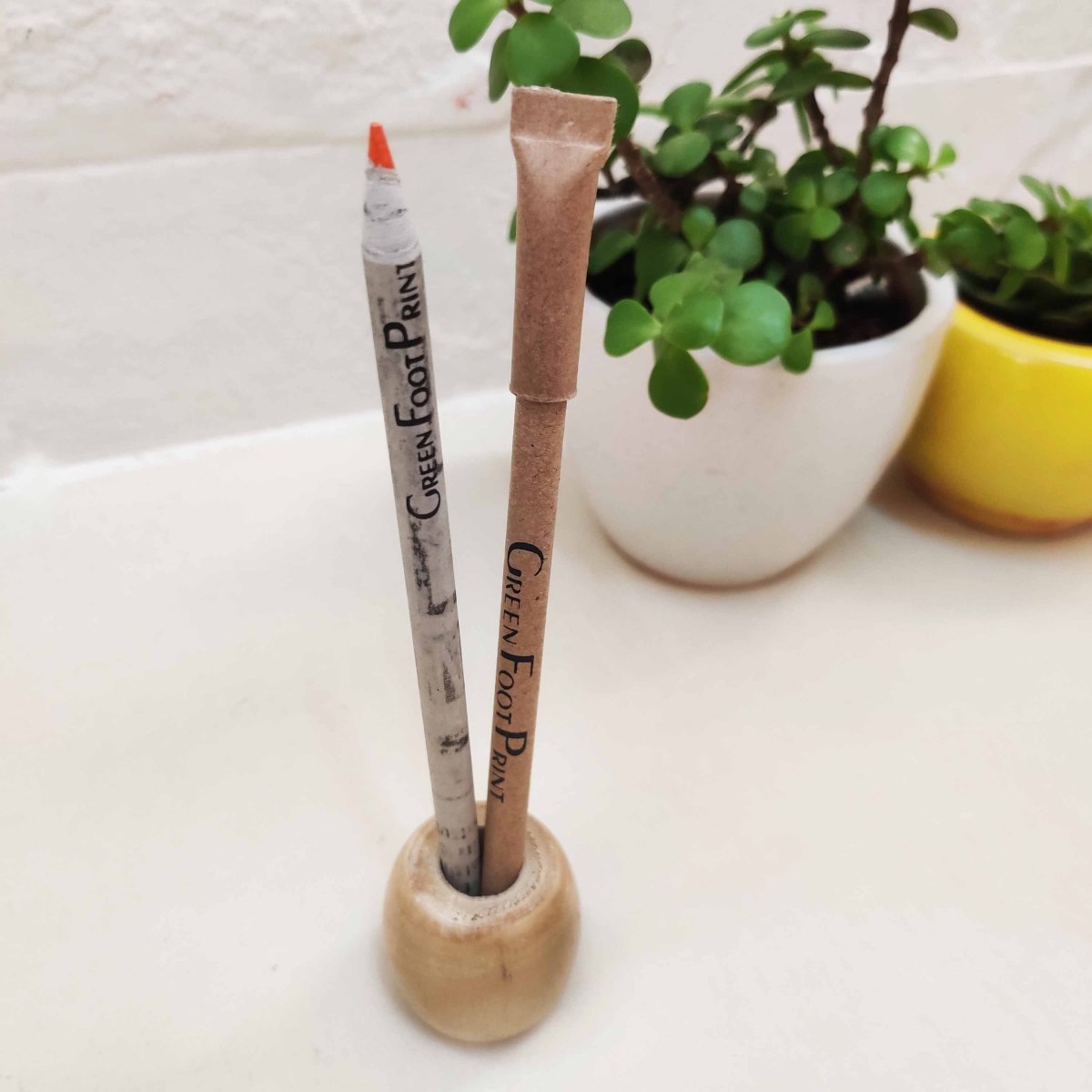 Wooden Toothbrush Holders | Multi purpose stand | Set of 2 | Verified Sustainable by Brown Living™