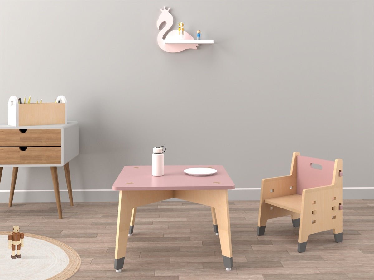 Wooden Weaning Chair & Table Package | Verified Sustainable by Brown Living™