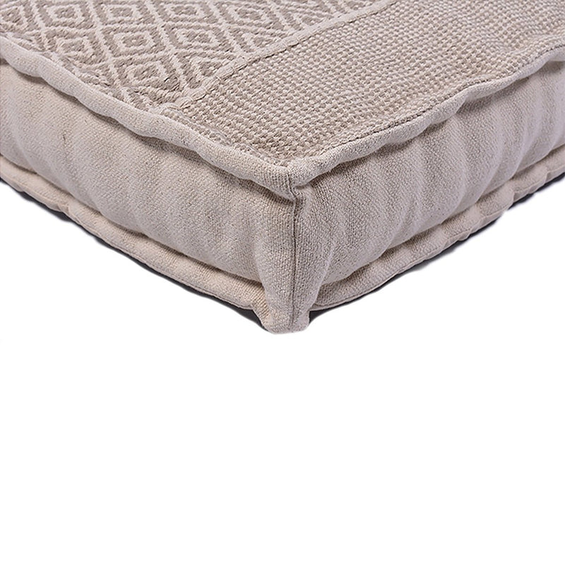 Buy Woven Diamond Cotton Floor Mattress | Shop Verified Sustainable Bedding on Brown Living™