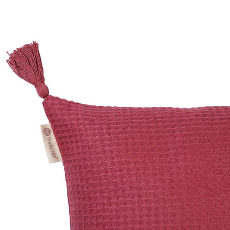 Buy Woven Waffle Cushion Cover (Purple) | Shop Verified Sustainable Products on Brown Living