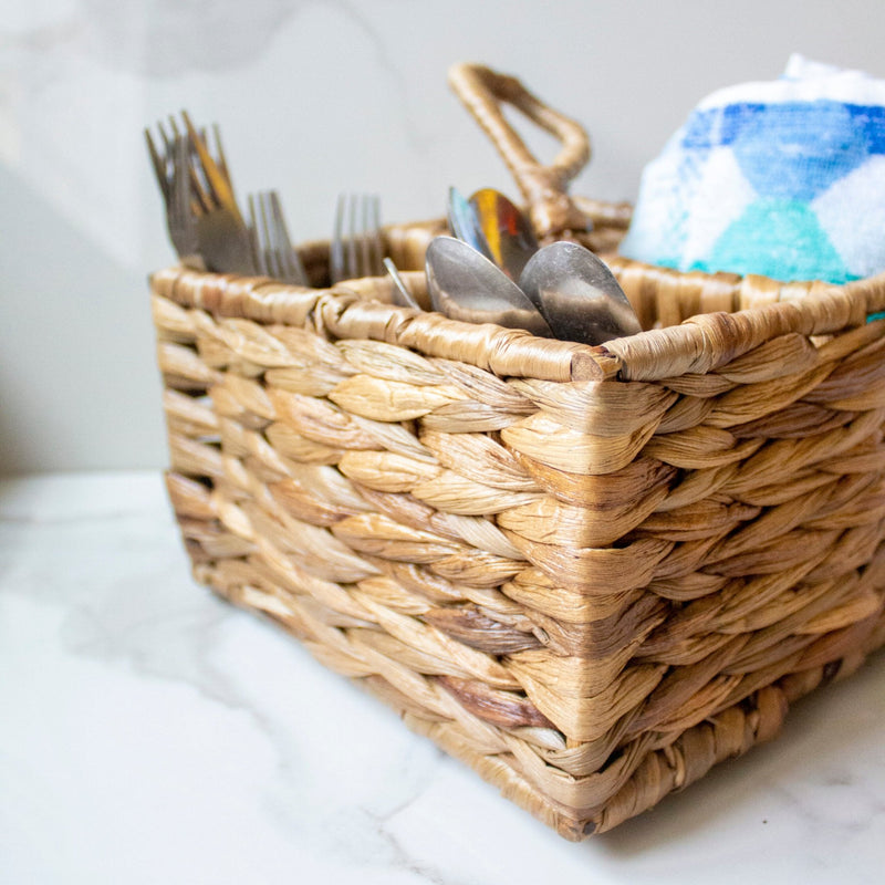 Woven Water Hyacinth Cutlery Holder | Verified Sustainable Baskets & Boxes on Brown Living™