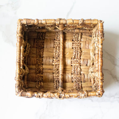 Woven Water Hyacintha Basket – Baskets & Boxes on Brown Living™. SKU: SC0104. Img 4.