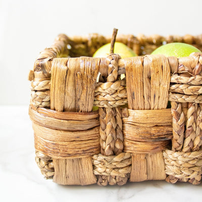 Woven Water Hyacintha Basket – Baskets & Boxes on Brown Living™. SKU: SC0104. Img 3.