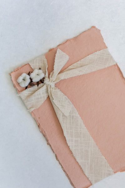 Write That Story - Pale Pink / Pack Of 8 Handmade Paper A4 Sheets – Printer & Copier Paper on Brown Living™. SKU: SR0031. Img 2.