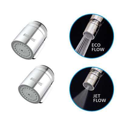 X22 Dual Flow Chrome Finish Jet And Eco Flow Aerator - Pack of 2 | Verified Sustainable by Brown Living™