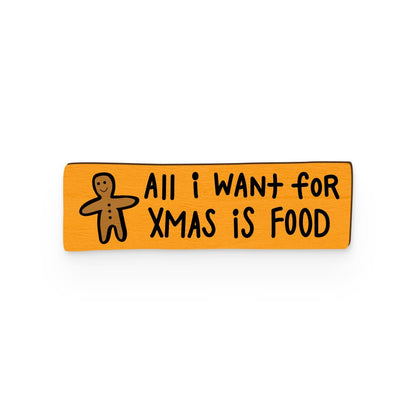 Xmas Food Hand Painted Wooden Pin | Verified Sustainable by Brown Living™