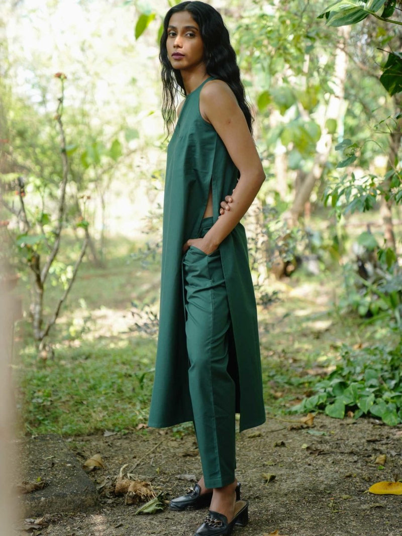 Buy Yahvi Green narrow pants | Shop Verified Sustainable Womens Pants on Brown Living™