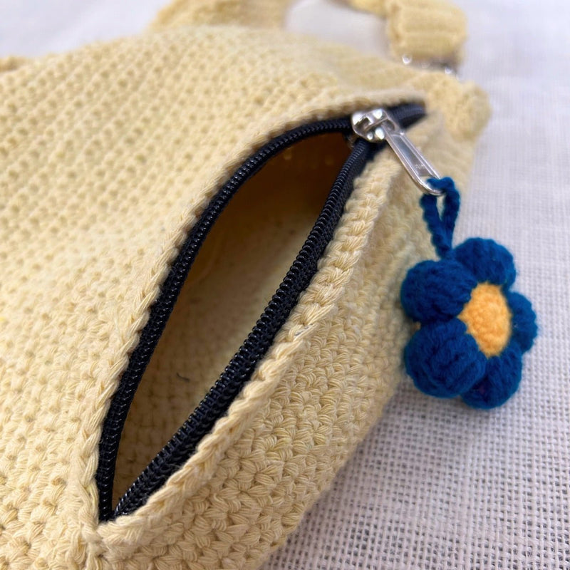 Yellow Crochet Fanny Pack Bag | Verified Sustainable Bags on Brown Living™