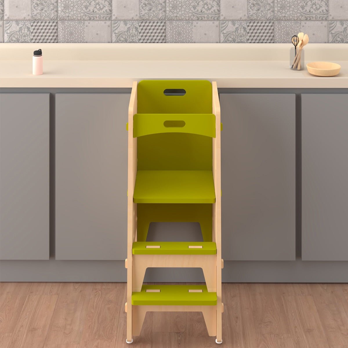 Yellow Lychee | Wooden Kitchen Tower | Verified Sustainable by Brown Living™