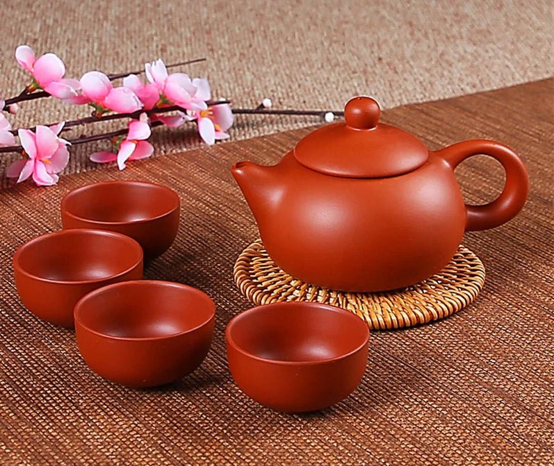 Yixing Kettle Set with 4 Cups | Light Brown | Teaware | Verified Sustainable by Brown Living™