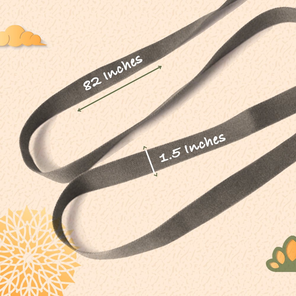 Yoga Belt | Organic Cotton for Stretching suitable for Gym Yoga | Navy Blue | Verified Sustainable by Brown Living™