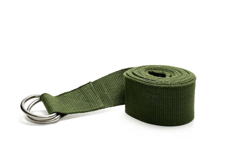 Buy Yoga Belt | Organic Cotton | Stretching suitable for Gym Yoga | Green | Shop Verified Sustainable Yoga Strap on Brown Living™