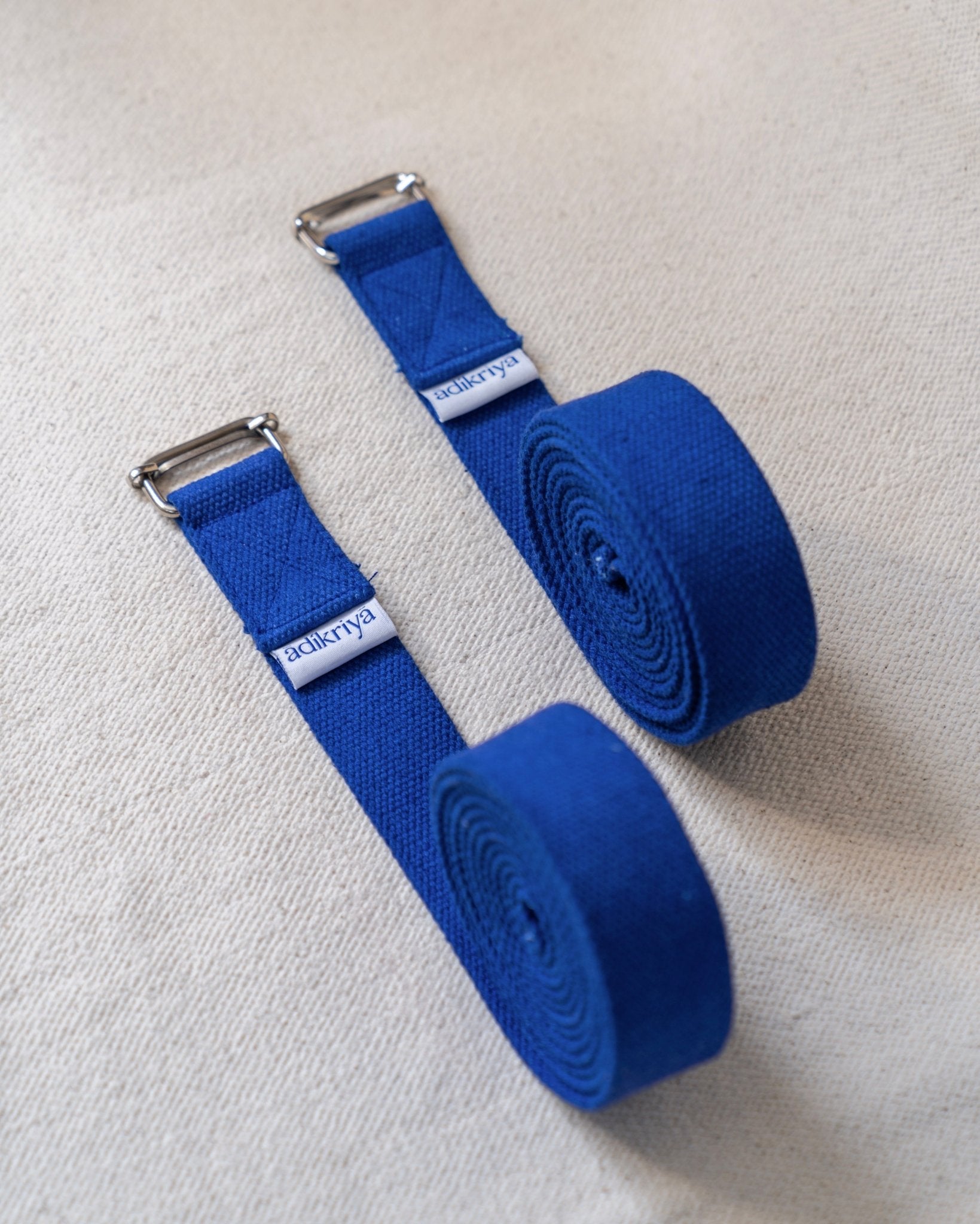 100% Cotton Yoga Strap Blue | Verified Sustainable by Brown Living™