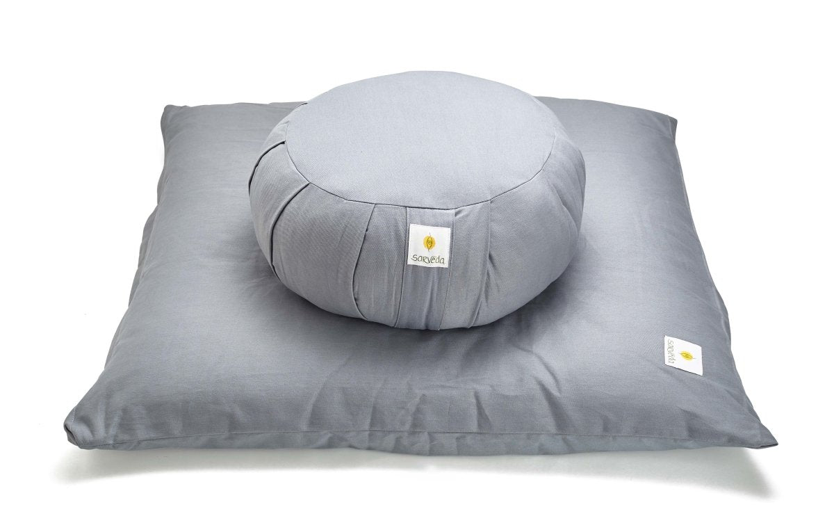 Zafu & Zabuton Meditation Cushion Combo | Verified Sustainable by Brown Living™