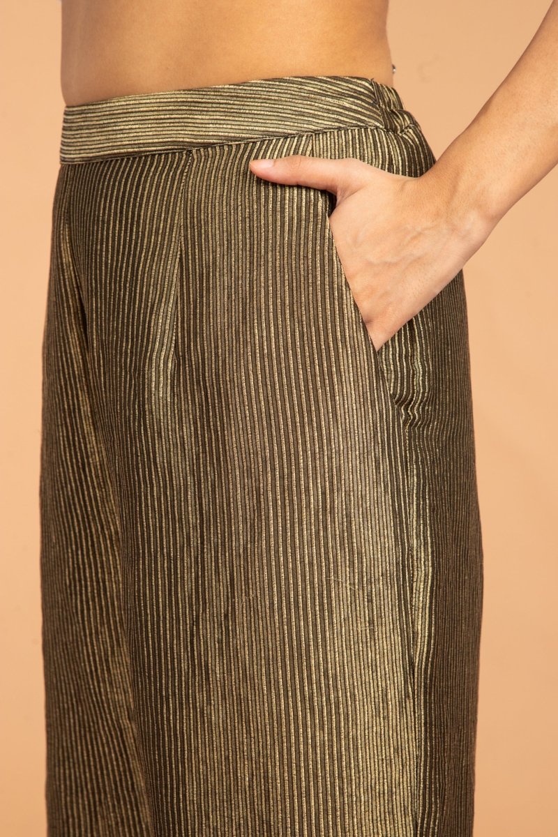 Zari Stripes Zari Pants - Black | Verified Sustainable by Brown Living™