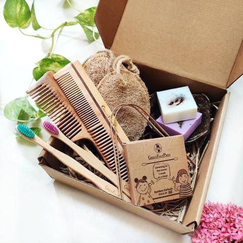 Buy Zero waste | Eco Starter Gift Hamper - Personal Care Kit for 2 | Shop Verified Sustainable Gift Hampers on Brown Living™