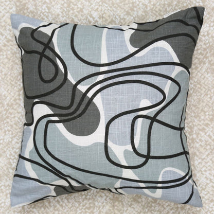 Zig Zag Cushion Cover - Caviar 18X18 inches | Verified Sustainable by Brown Living™