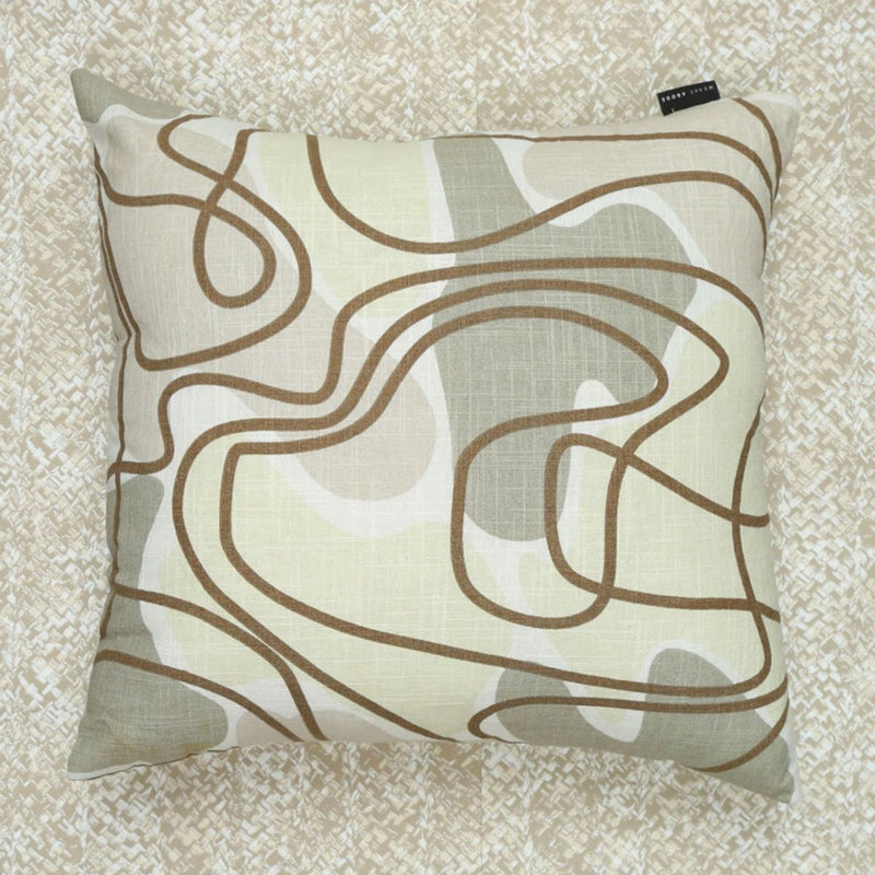 Buy Zig Zag Cushion Cover - Peyote 18X18 inches | Shop Verified Sustainable Products on Brown Living